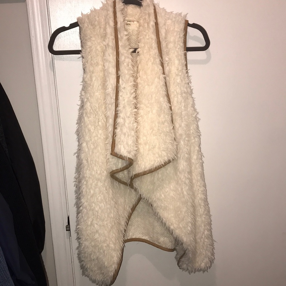 Faux fur vest.